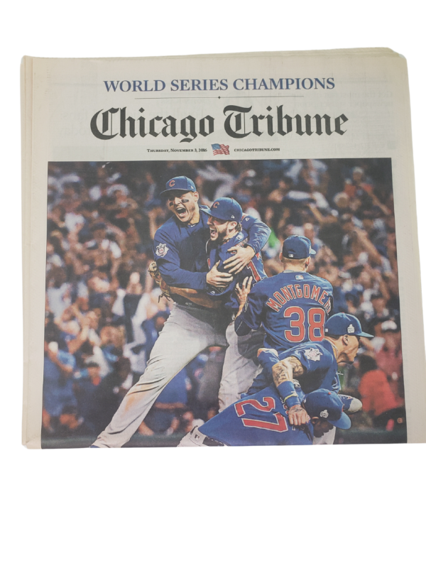 Cubs Win World Series Chicago Tribune Newspaper